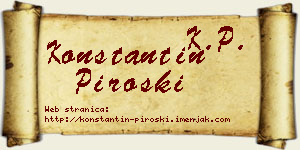 Konstantin Piroški vizit kartica